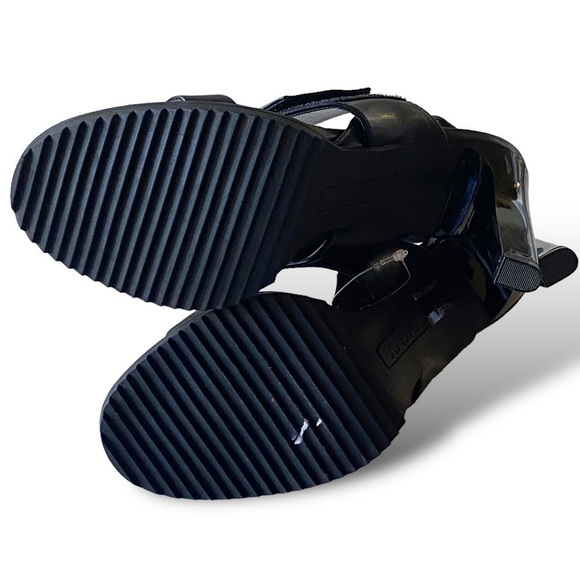 DKNY Slingback Heeled Sandals- Black-Silver Hardware NWT Size 9 Romantic…Gothic - Picture 4 of 16